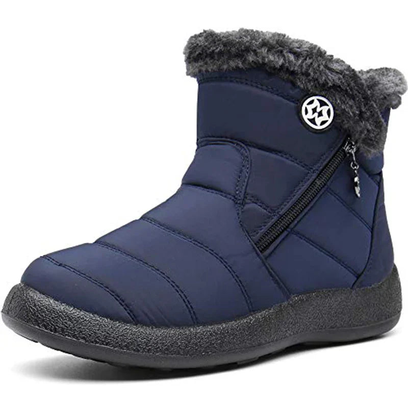 ZVC Women's Knee-High Fluffy Snow Boots - Black, Faux Fur Trim, Insulated, Slip Resistant, Winter, Size 11 - Product Details