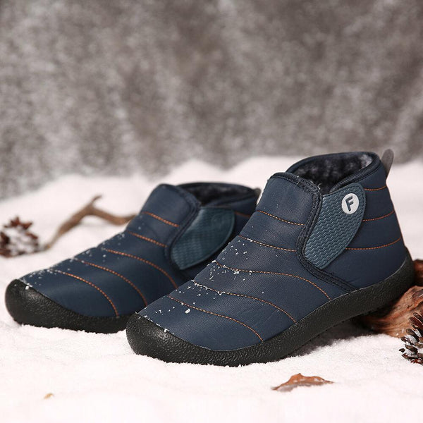 Kaegreel Men's Waterproof Warm Lining Hook Loop Toe Protective Casual Ankle Boots