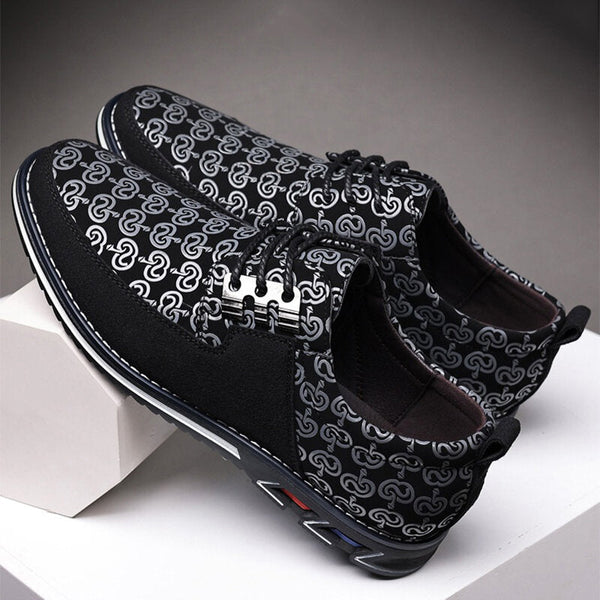Men Microfiber Leather Splicing Non-Slip Metal Buckle Soft Casual Shoes EU 49/EU 50