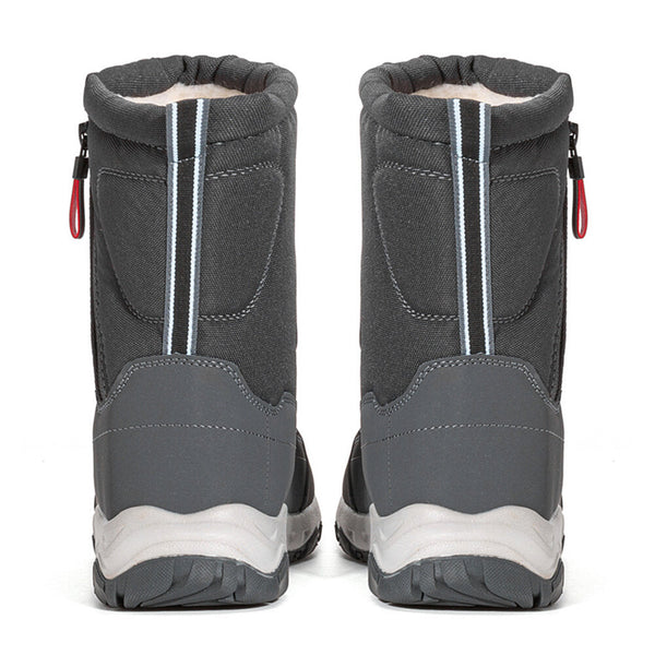 Men's winter snow boots side zip, waterproof, non-slip, wear-resistant, thick and velvety warm