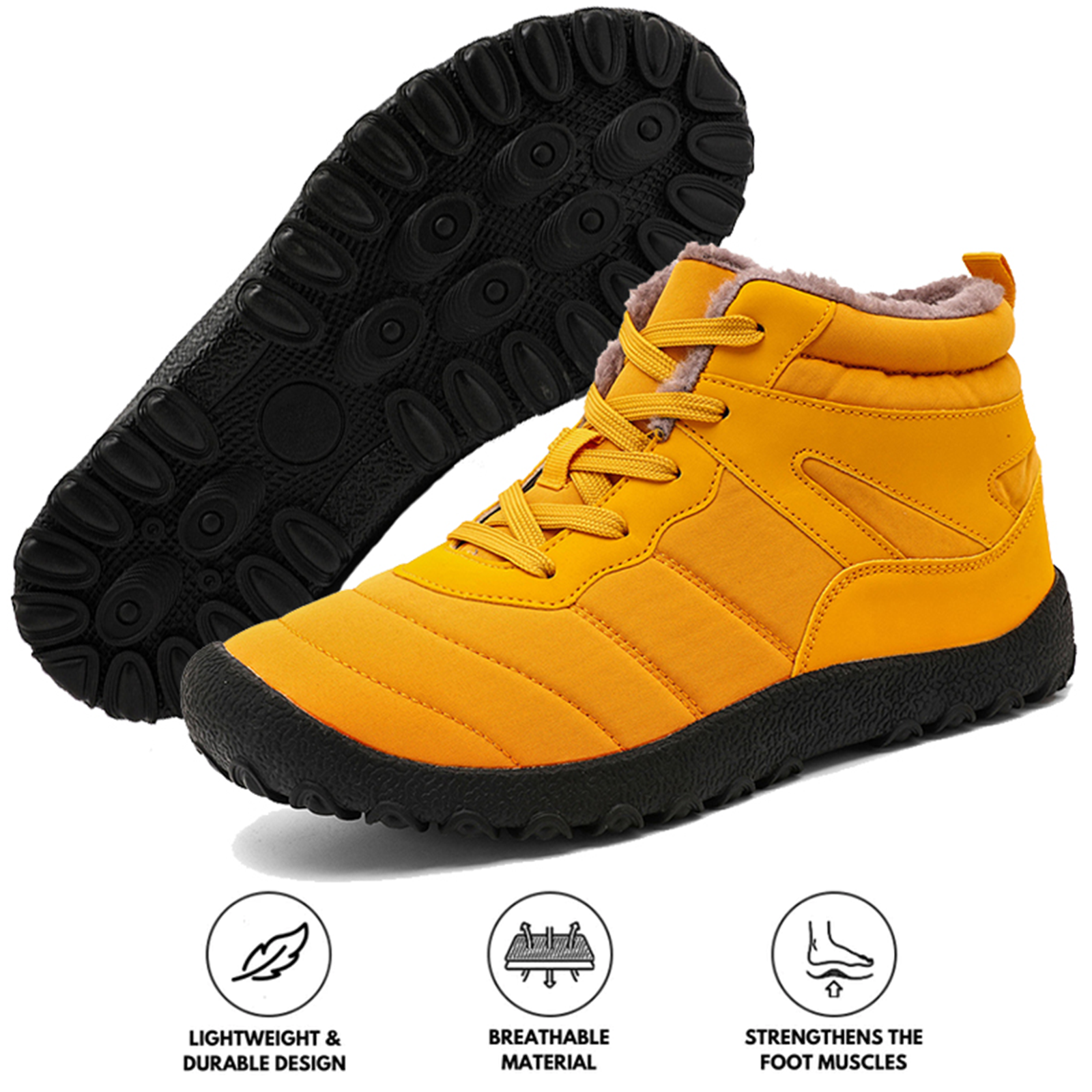 Stivali da neve maschile cinghie a prova di freddo scarpe da trekking per escursionismo calzature non slip e impermeabile inverno scarpa a piedi nudi