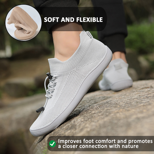 kaegreel barefoot knit shoes 31545 light grey