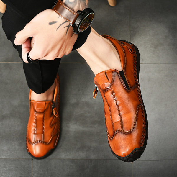 kaegreel handmade leather shoes 31345 red brown