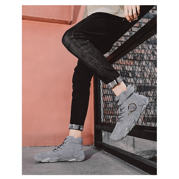 kaegreel handmade leather shoes boots 31424 grey