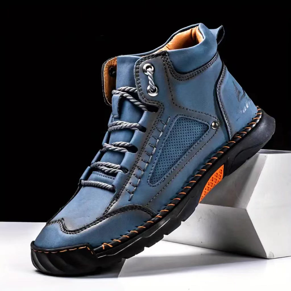 kaegreel handmade leather shoes boots 31528 blue