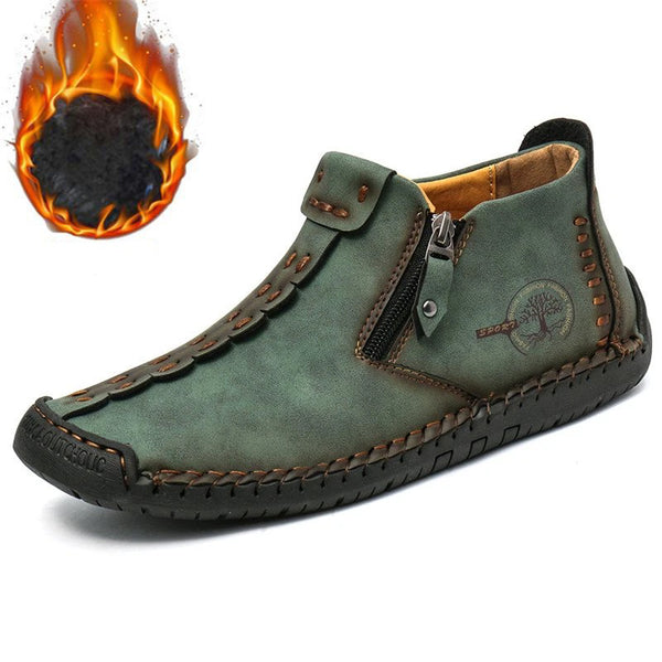 kaegreel handmade leather shoes boots 32222 green plush