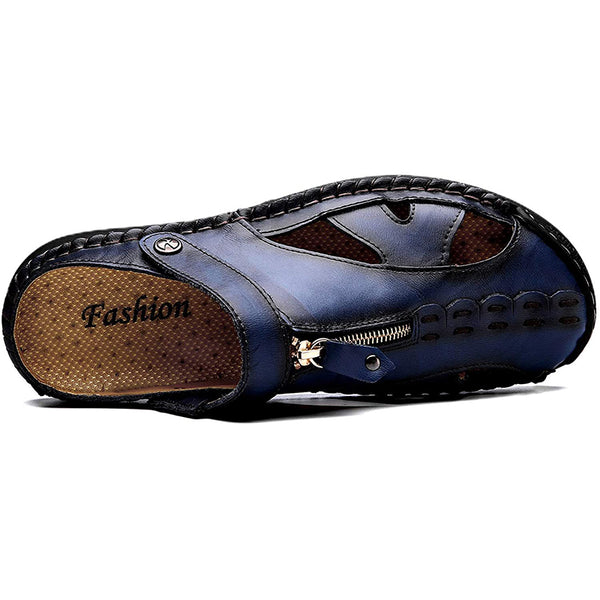 kaegreel handmade leather shoes sandals slippers 31304 blue