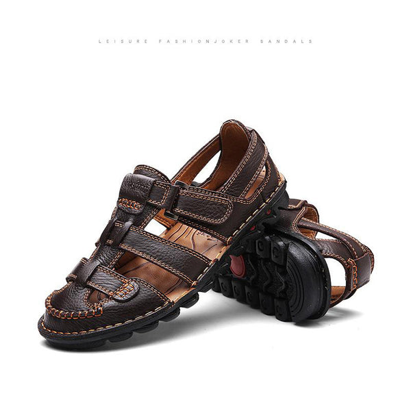 kaegreel handmade leather shoes sandals slippers 31341 brown