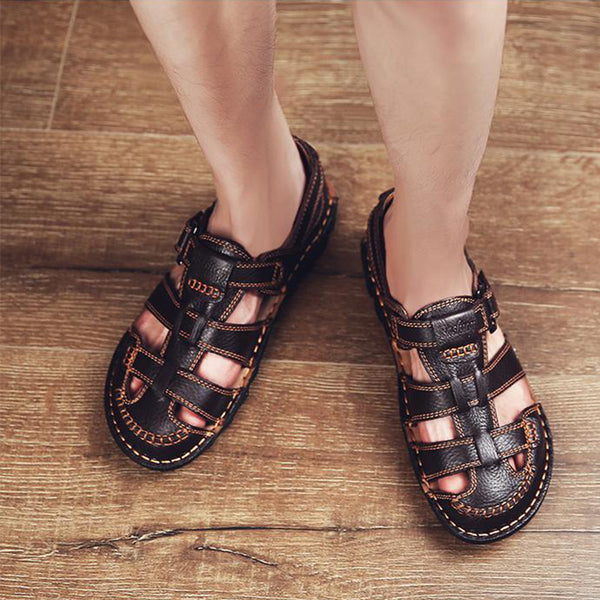 kaegreel handmade leather shoes sandals slippers 31341 brown