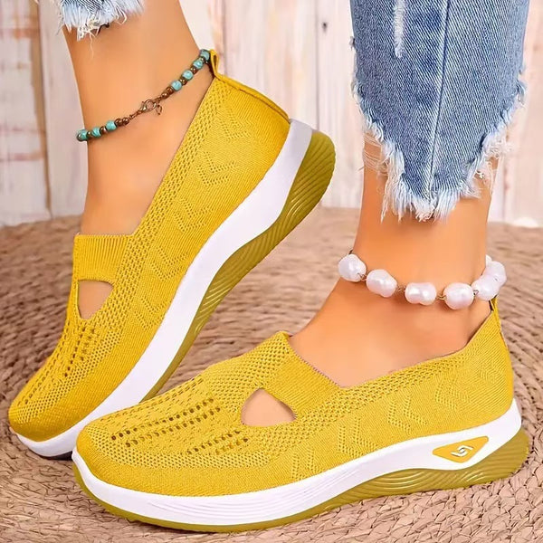 kaegreel knit shoes 31555 bright yellow