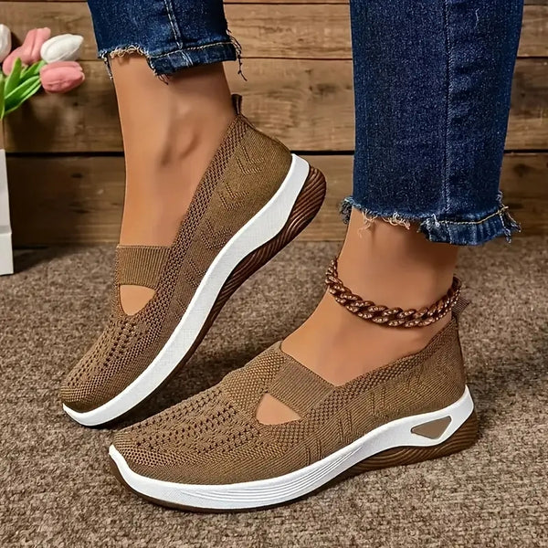 kaegreel knit shoes 31555 coffee