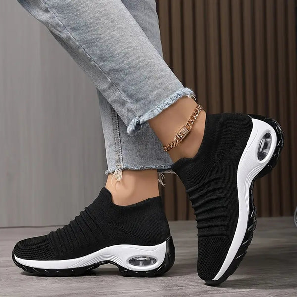 kaegreel knit shoes 31557 black and white