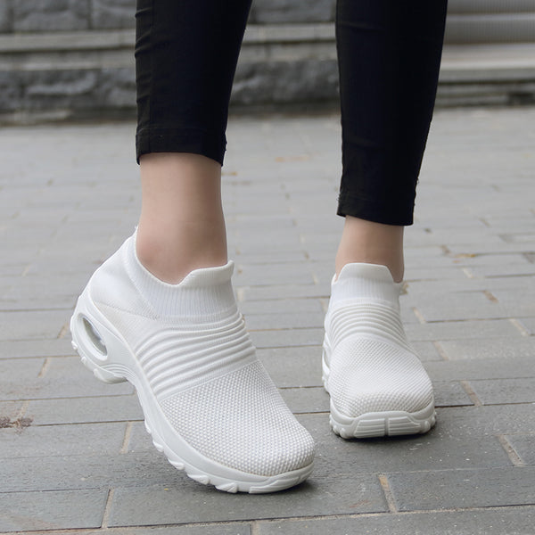 kaegreel knit shoes 31557 pure white