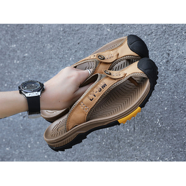 kaegreel leather sandals slippers 31404 khaki