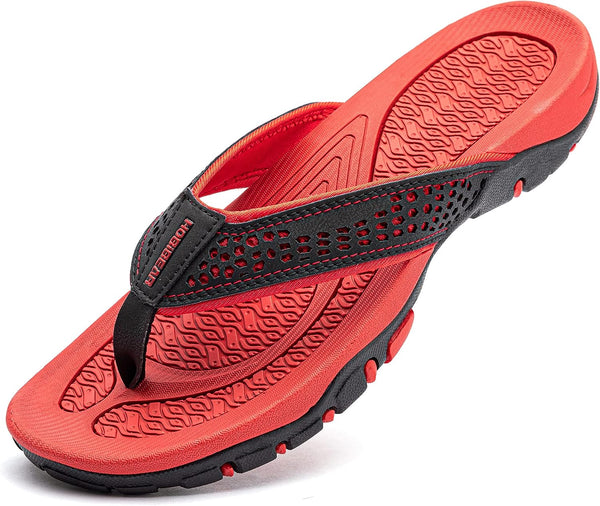 kaegreel leather sandals slippers 31405 red