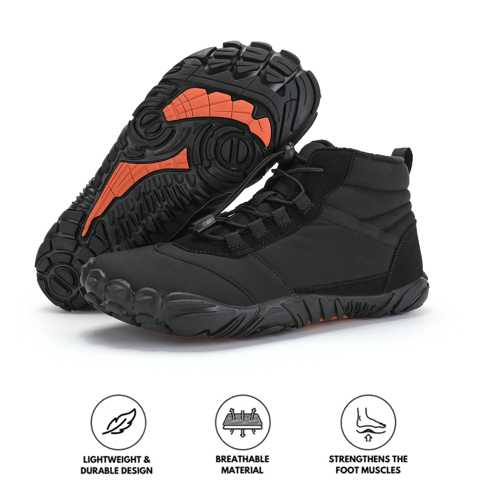 kaegreel winter barefoot shoes snow boots 31426 black 