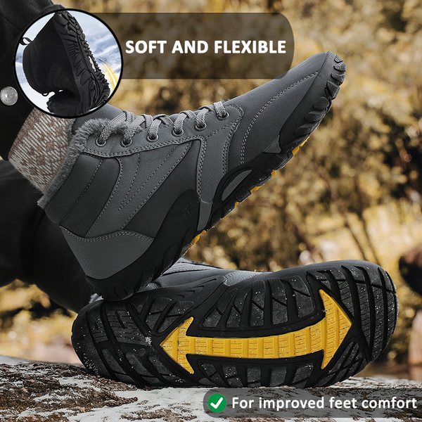 kaegreel winter barefoot shoes snow boots 31513 dark grey
