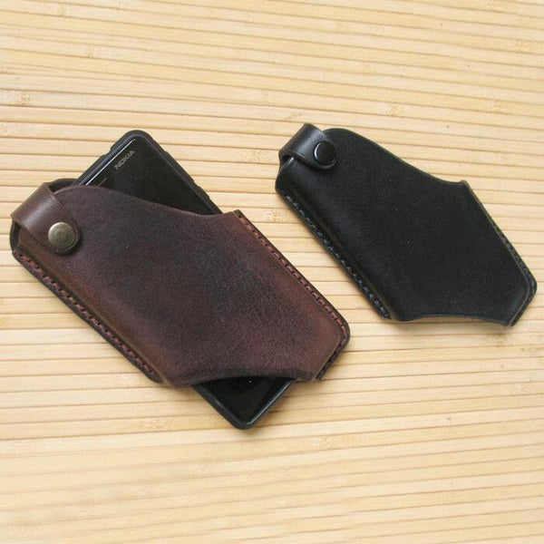 Männer PU-Leder 4,6 cm ~ 6,5-Zoll-Telefonbeutel-Taille-Tasche Easy tragen EDC-Tasche für den Außenbereich