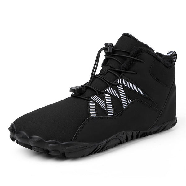 Men's Barefoot shoes Five-finger Outdoor Sports Cotton shoes Unisex Velvet Warm Snow Boots Wear-resistant Anti-ski Ground Boots Thickened Winter shoes