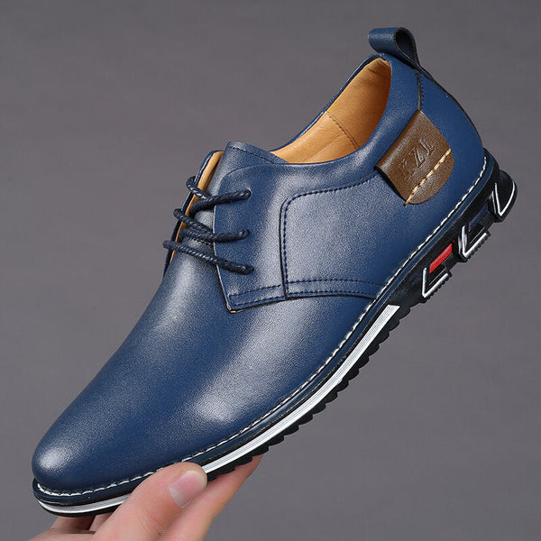 Men's Casual Shoes Pure Color Microfiber Leather Non-Slip Leisure Driving Shoes