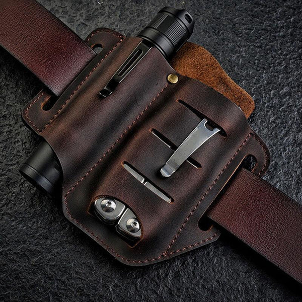 Men's Genuine Leather Wing Leather Holster Belt Bag