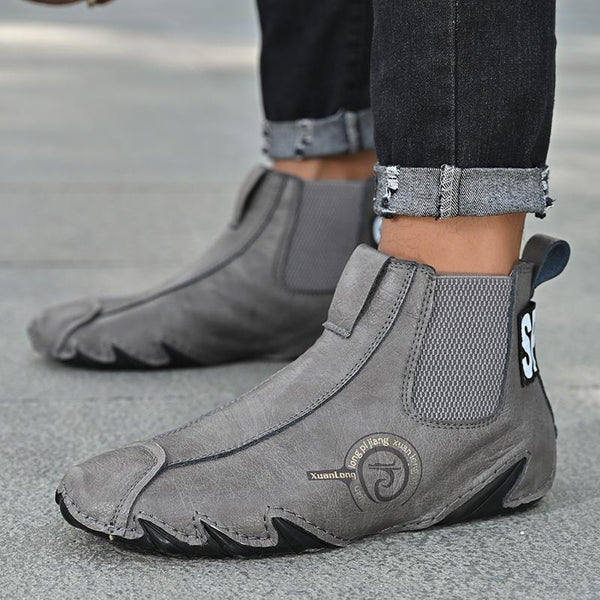 Men's Leather Breathable Hand Seams Soft Octopussy Sole Slip On Trendy casual shoes