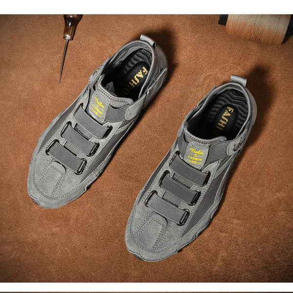 Kaegreel Men Casual Loafers Quality Cow Suede Leather Outdoor Flats Moccasins Comfortable Driving Shoes