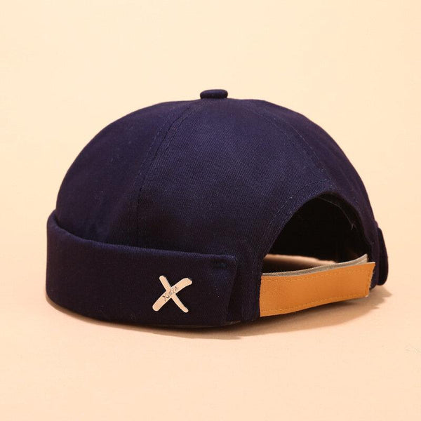 Men & Women Sailor Cap Rolled Cuff Retro Brims Without Hat Beanie Hats Skull Caps