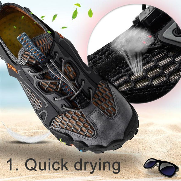 Kaegreel para hombre al aire libre senderismo resistente a la malla suave agua zapatos de vadeo