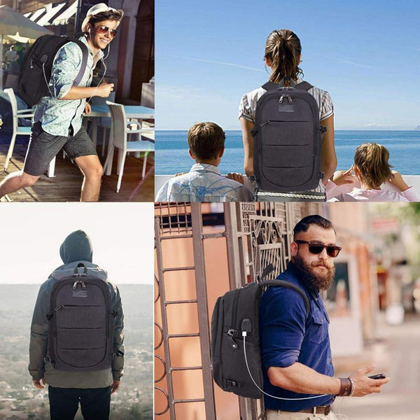 Theft-proof waterproof business computer backpack with a large capacity