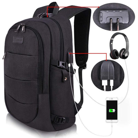Theft-proof waterproof business computer backpack with a large capacity