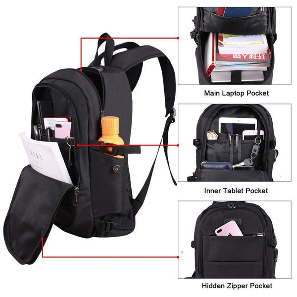 Theft-proof waterproof business computer backpack with a large capacity