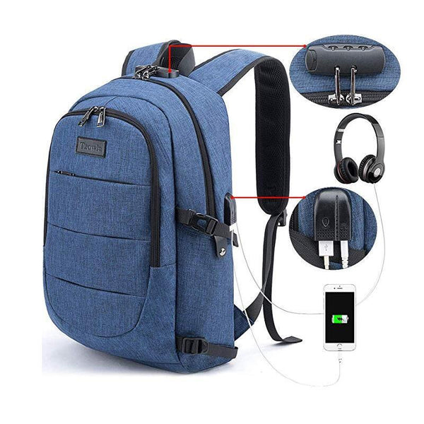 Theft-proof waterproof business computer backpack with a large capacity