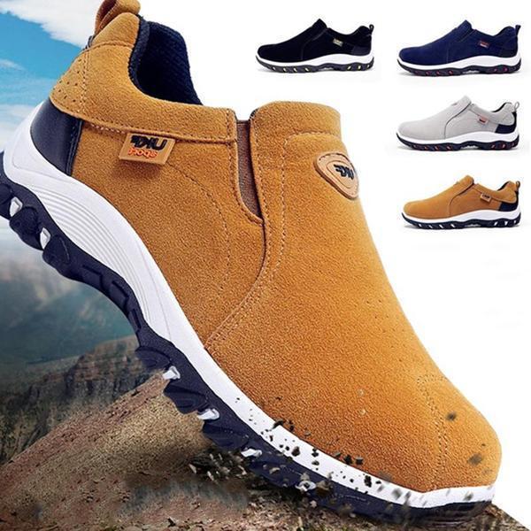 Kaegreel Men's Comfy Outdoor Non-slip Hiking Shoes
