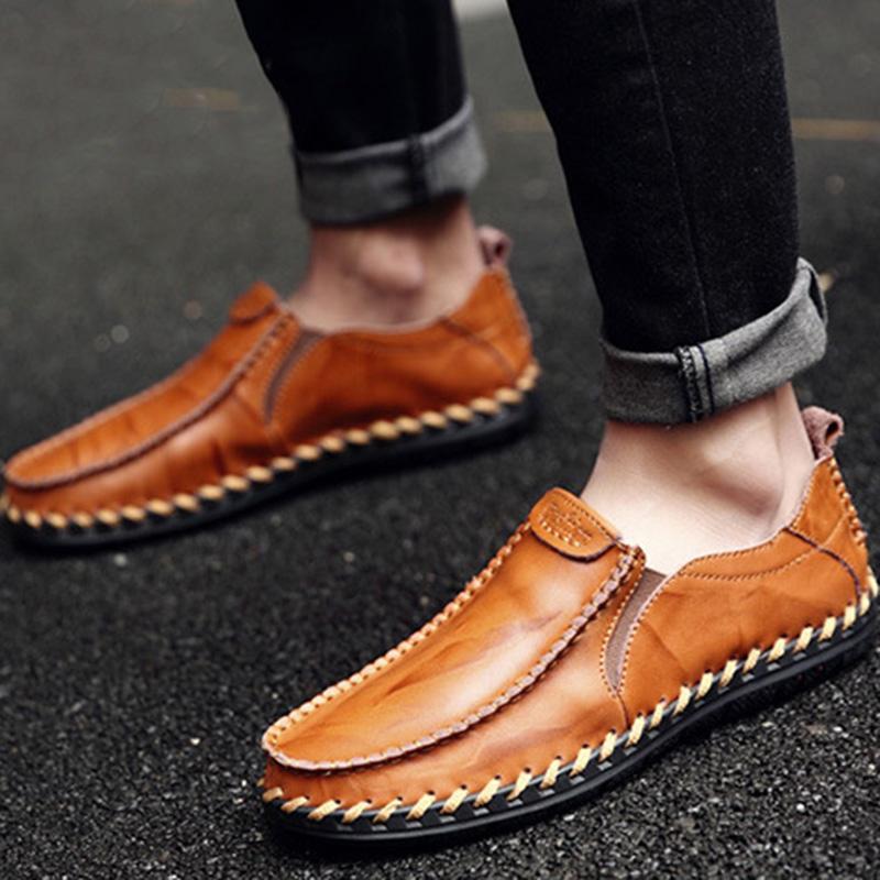 Kaegreel Men's Casual New Sets Feet Business British Trend Leather ...