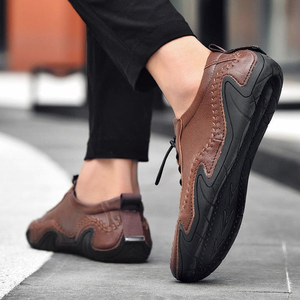 Men Athletic Breathable Handmade Leather Shoes