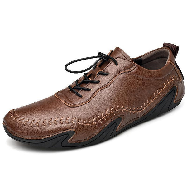 Zapatos de cuero hechos a mano transpirables atléticos para hombres