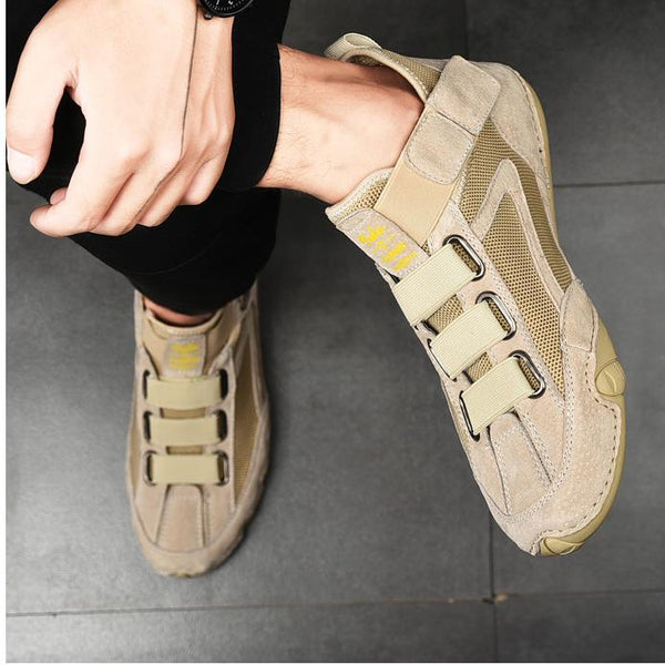 Kaegreel Men Casual Loafers Quality Cow Suede Leather Outdoor Flats Moccasins Comfortable Driving Shoes
