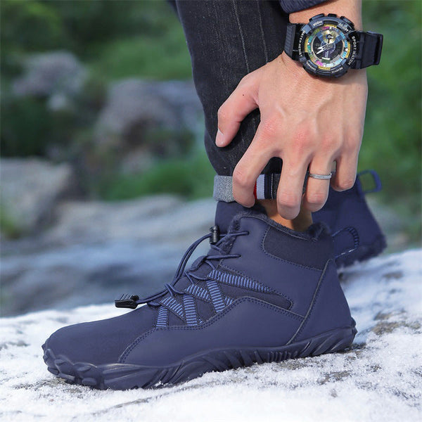Men's Barefoot shoes Five-finger Outdoor Sports Cotton shoes Unisex Velvet Warm Snow Boots Wear-resistant Anti-ski Ground Boots Thickened Winter shoes