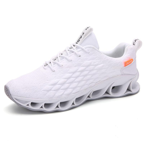 Kaegreel Men Knitted Fabric Breathable Sports Casual Running Sneakers