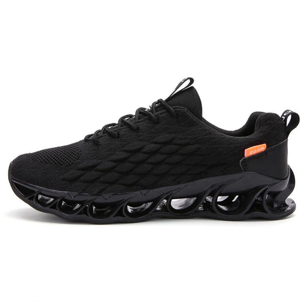 Kaegreel Men Knitted Fabric Breathable Sports Casual Running Sneakers