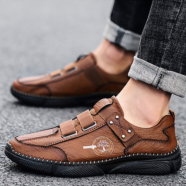 Kaegreel Men's Fashion Casual Loafers Quality Leather Flats Moccasins Shoes Comfortable Driving Shoes