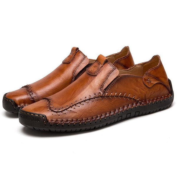 Kaegreel Men's Main's Couture à la main Non Slip Chaussures Sold Taille Sold Sole Sold Cuir
