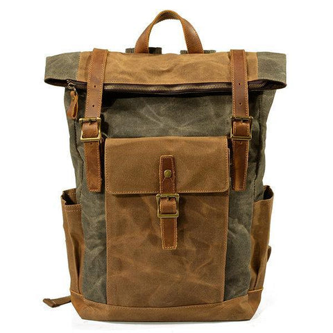 Uomo Vintage Canvas Casual Travel di grande capacità impermeabile borsa per pendolari