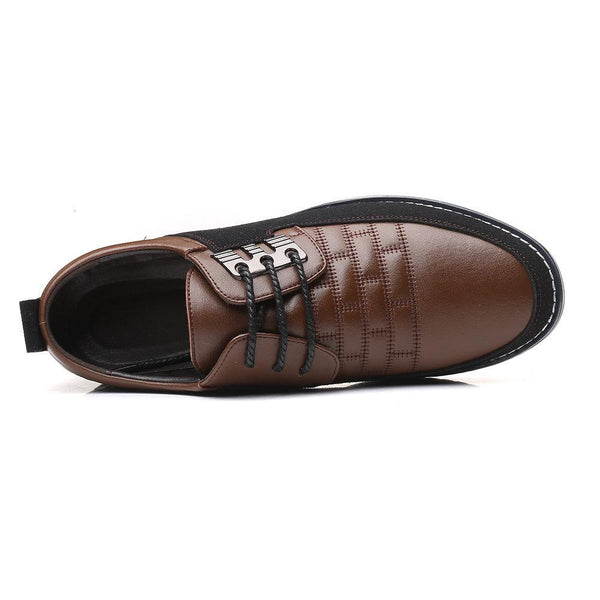 Kaegerel Men's ultra fine fiber Leather Splice antidérapant METAL DECORATION Casual shoe