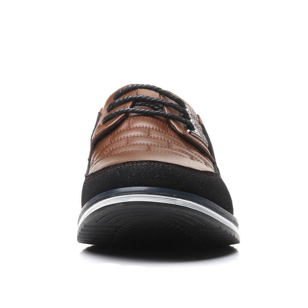 Kaegerel Men's ultra fine fiber Leather Splice antidérapant METAL DECORATION Casual shoe
