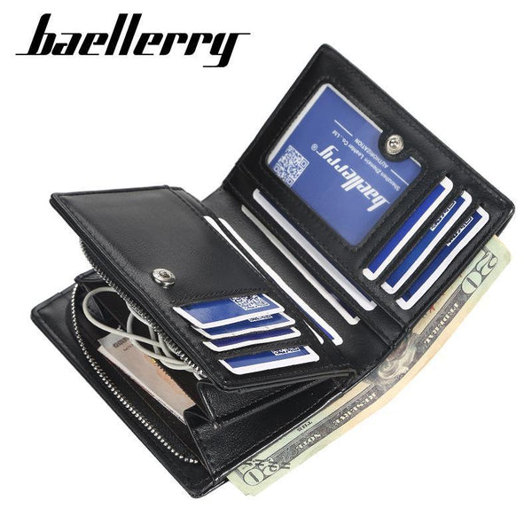 Men's multi-card leather wallet