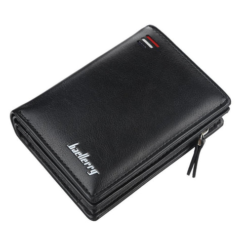 Men's multi-card leather wallet