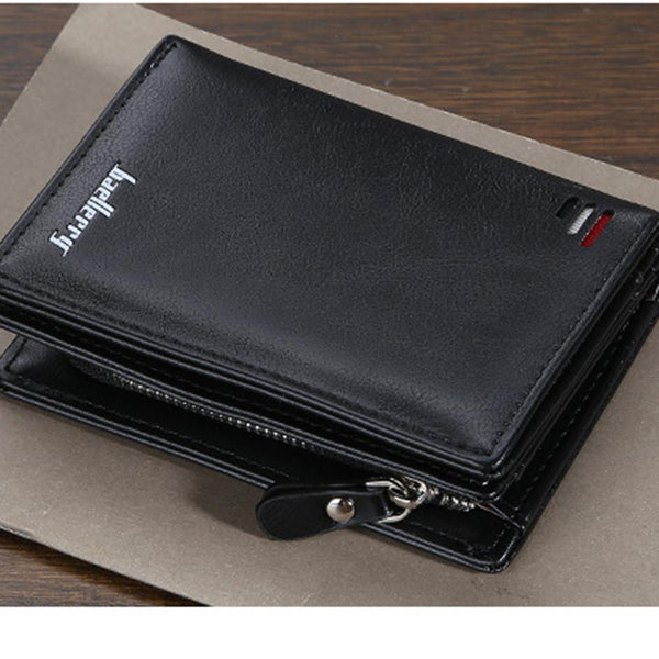 Men's multi-card leather wallet