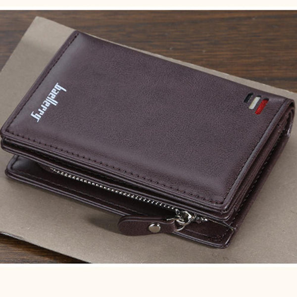 Men's multi-card leather wallet